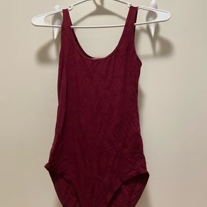 maroon bodysuit